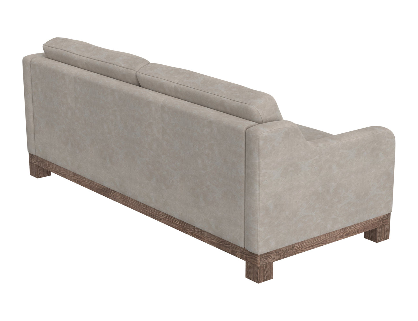 Wooden Frame & Base, Sofa - Ivory