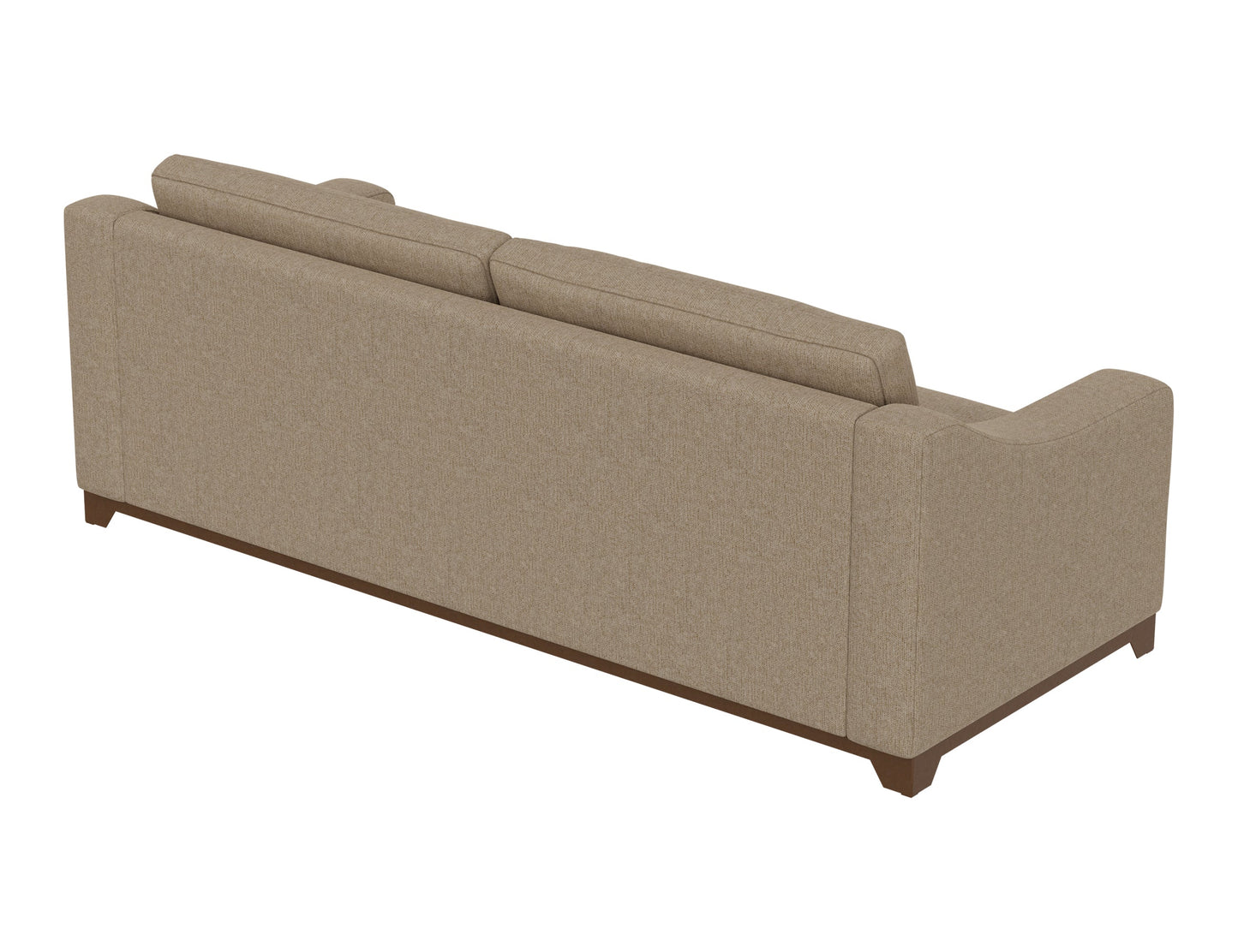 Wooden Frame & Base, Sofa - Brown Camel