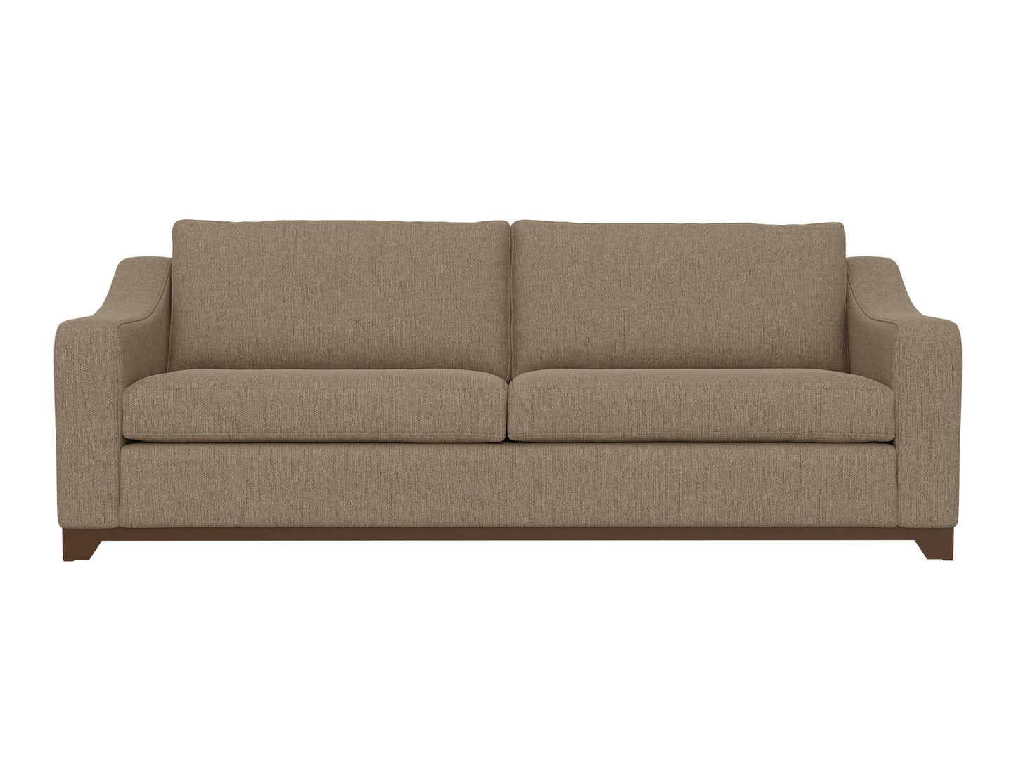 Wooden Frame & Base, Sofa - Brown Camel