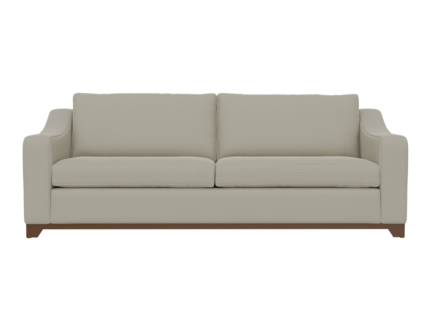 Wooden Frame & Base, Sofa - Almond Gray
