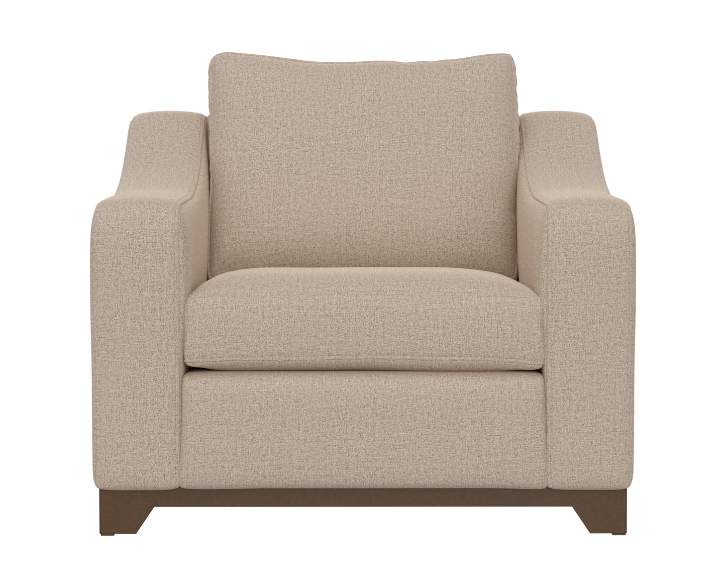 Wooden Frame & Base, Armchair - Capuccino Brown