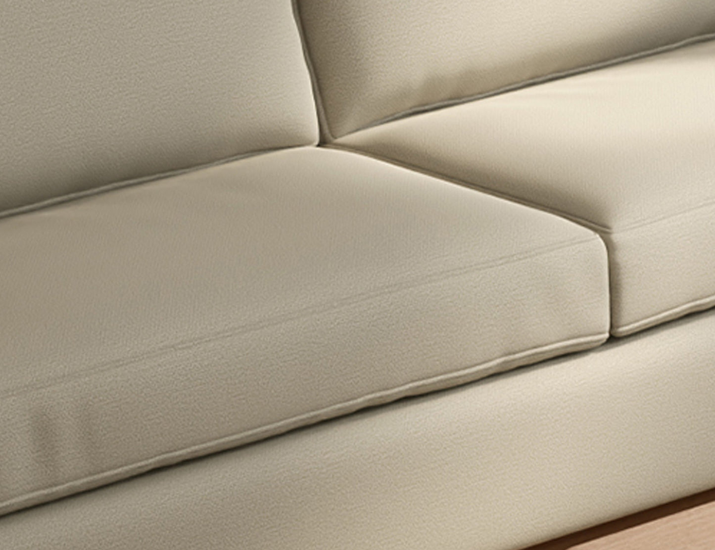 Wooden Frame & Base, Sofa - Almond Gray