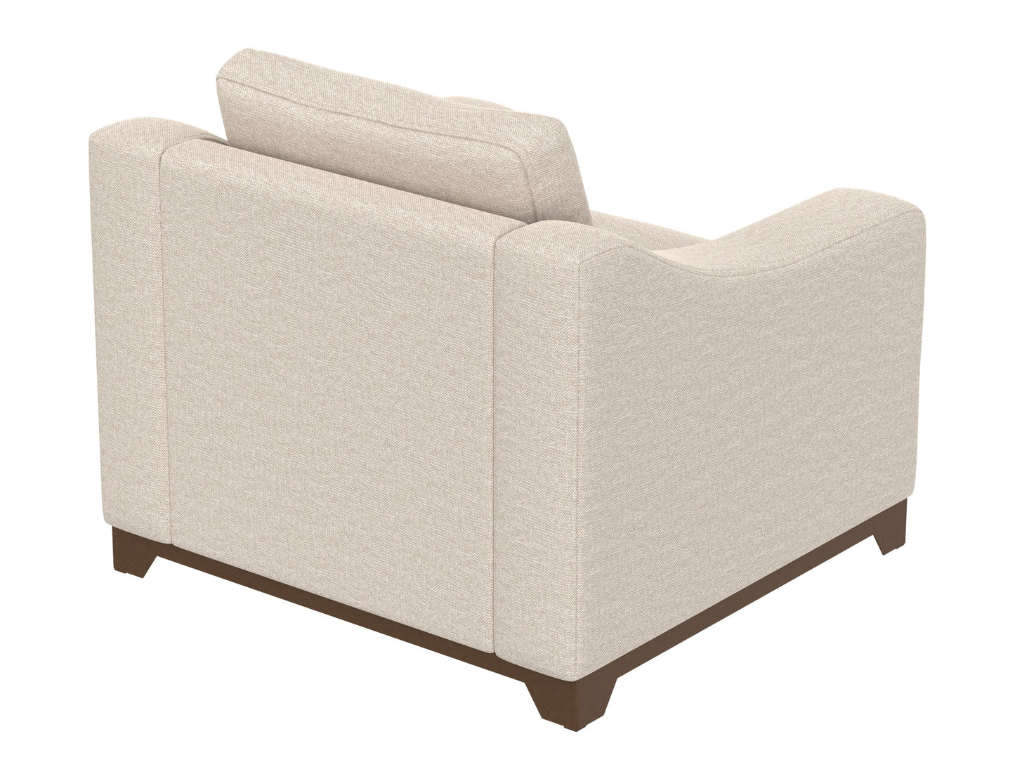 Wooden Frame & Base, Armchair - Agreeable Gray