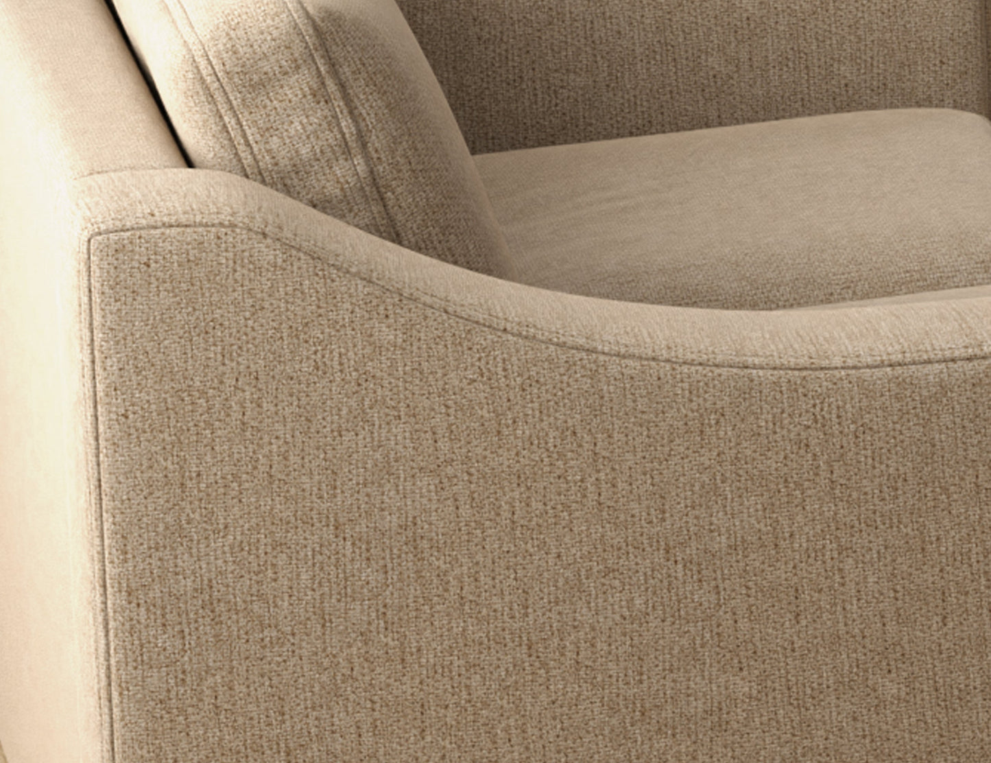 Wooden Frame & Base, Sofa - Brown Camel