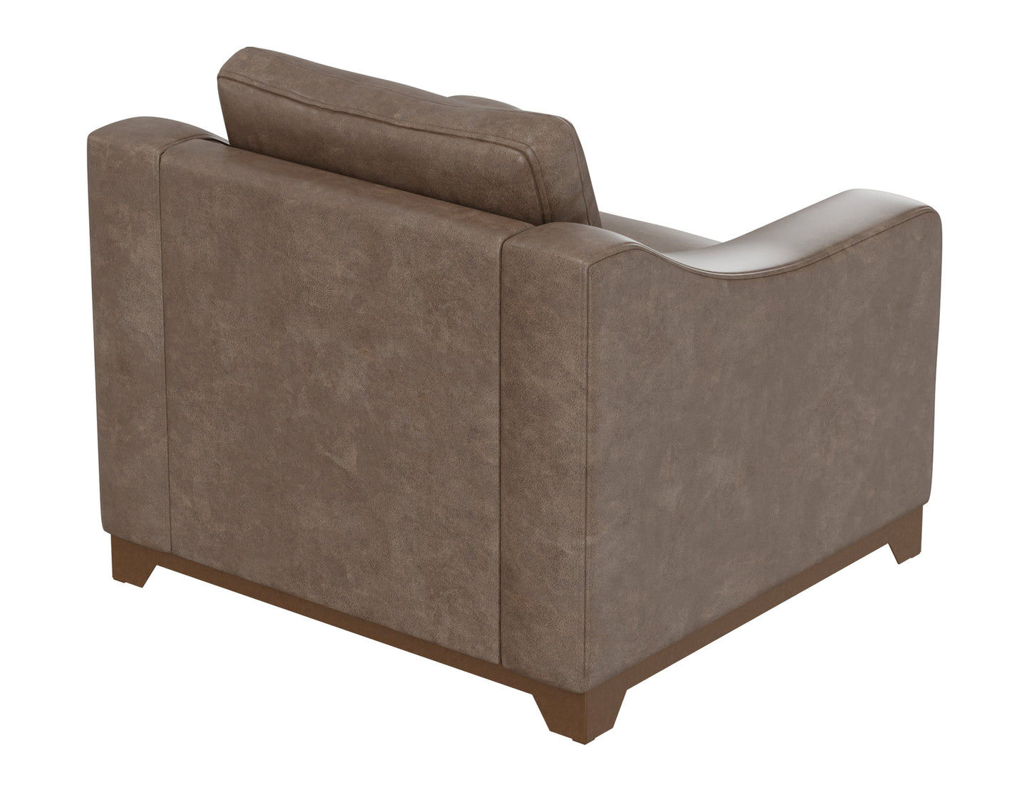 Wooden Frame & Base, Armchair - Chocolate Brown