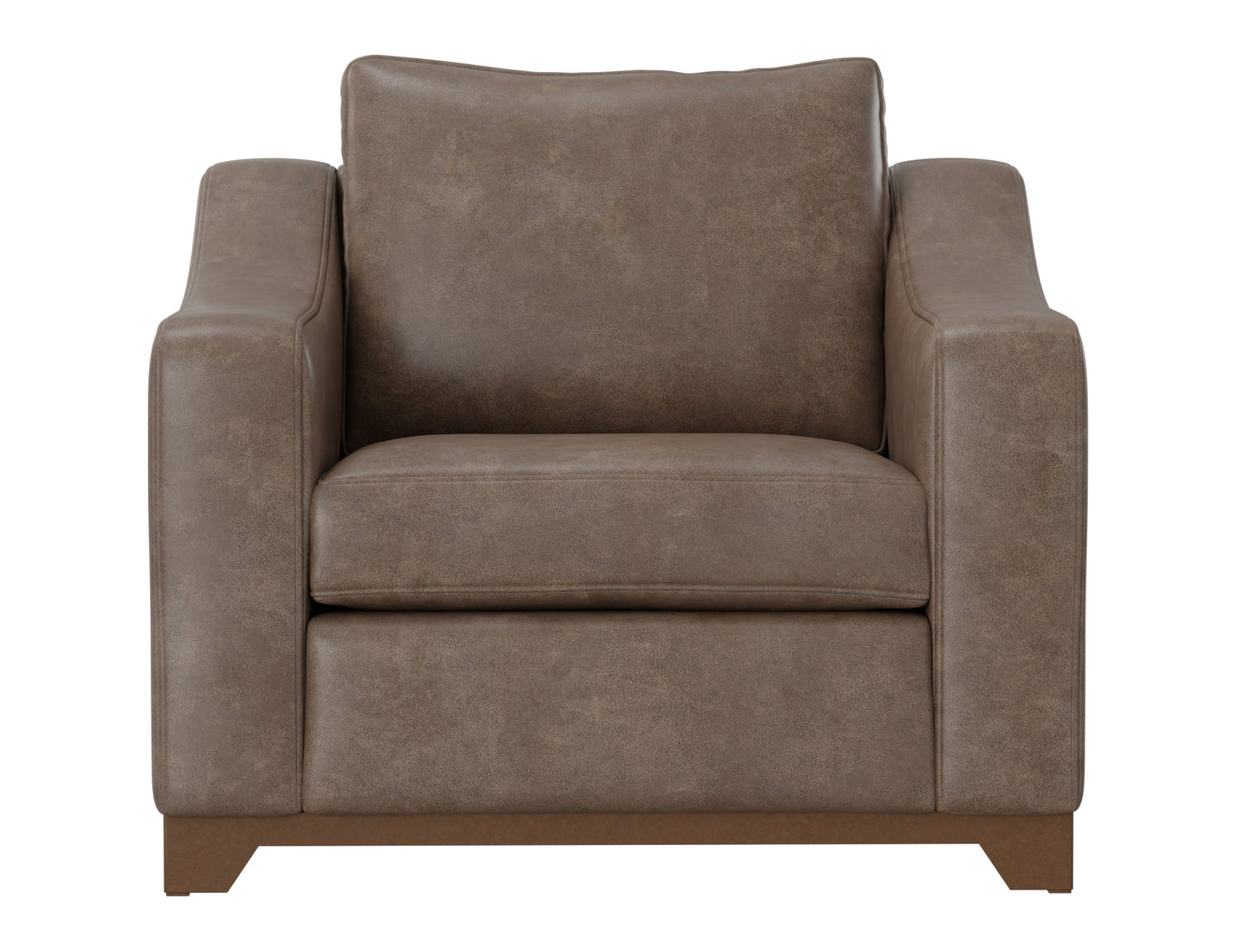 Wooden Frame & Base, Armchair - Chocolate Brown