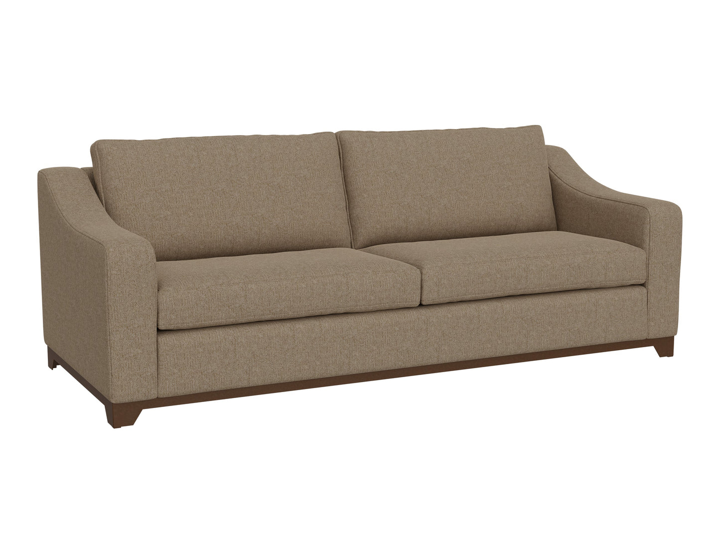 Wooden Frame & Base, Sofa - Brown Camel