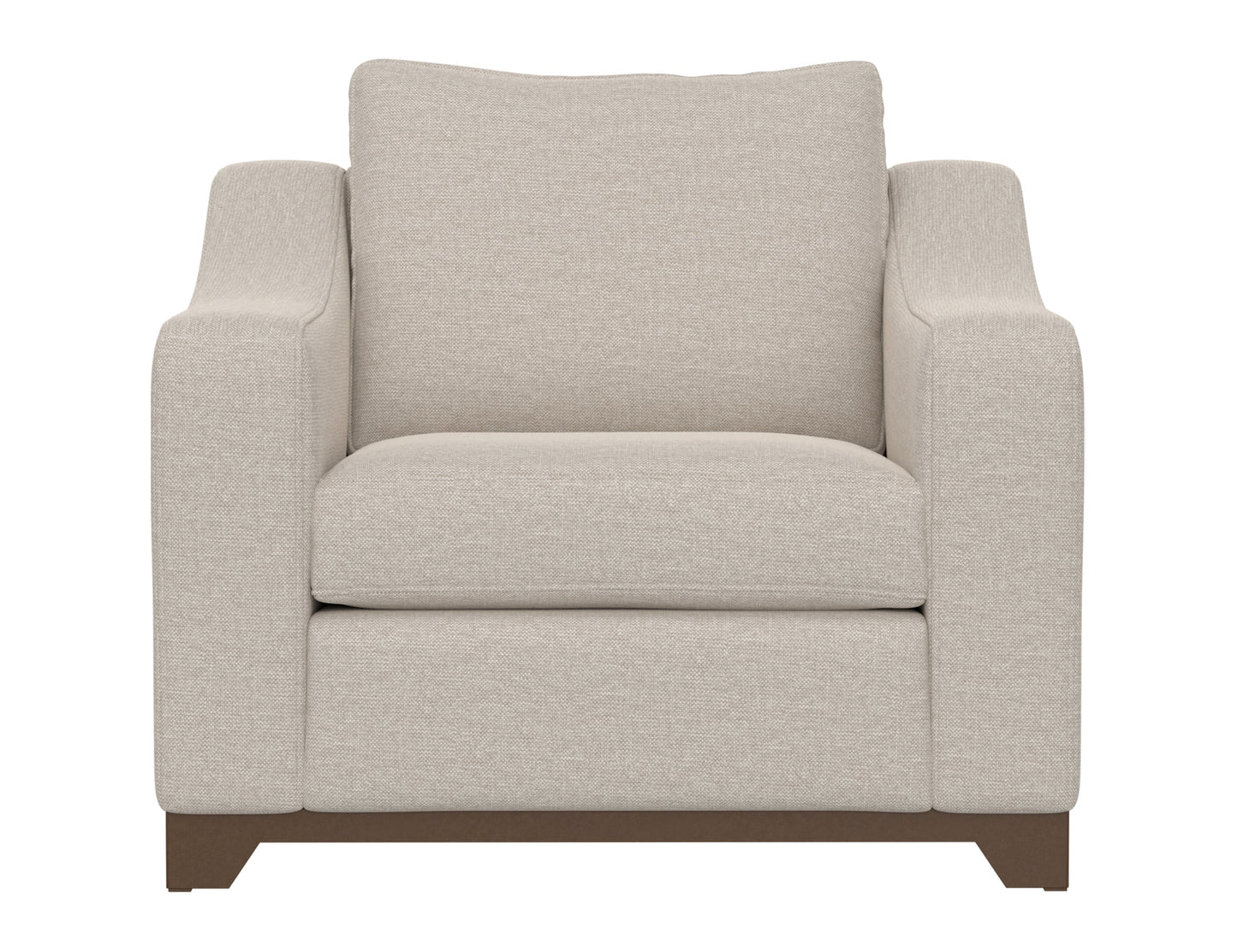 Wooden Frame & Base, Armchair - Agreeable Gray