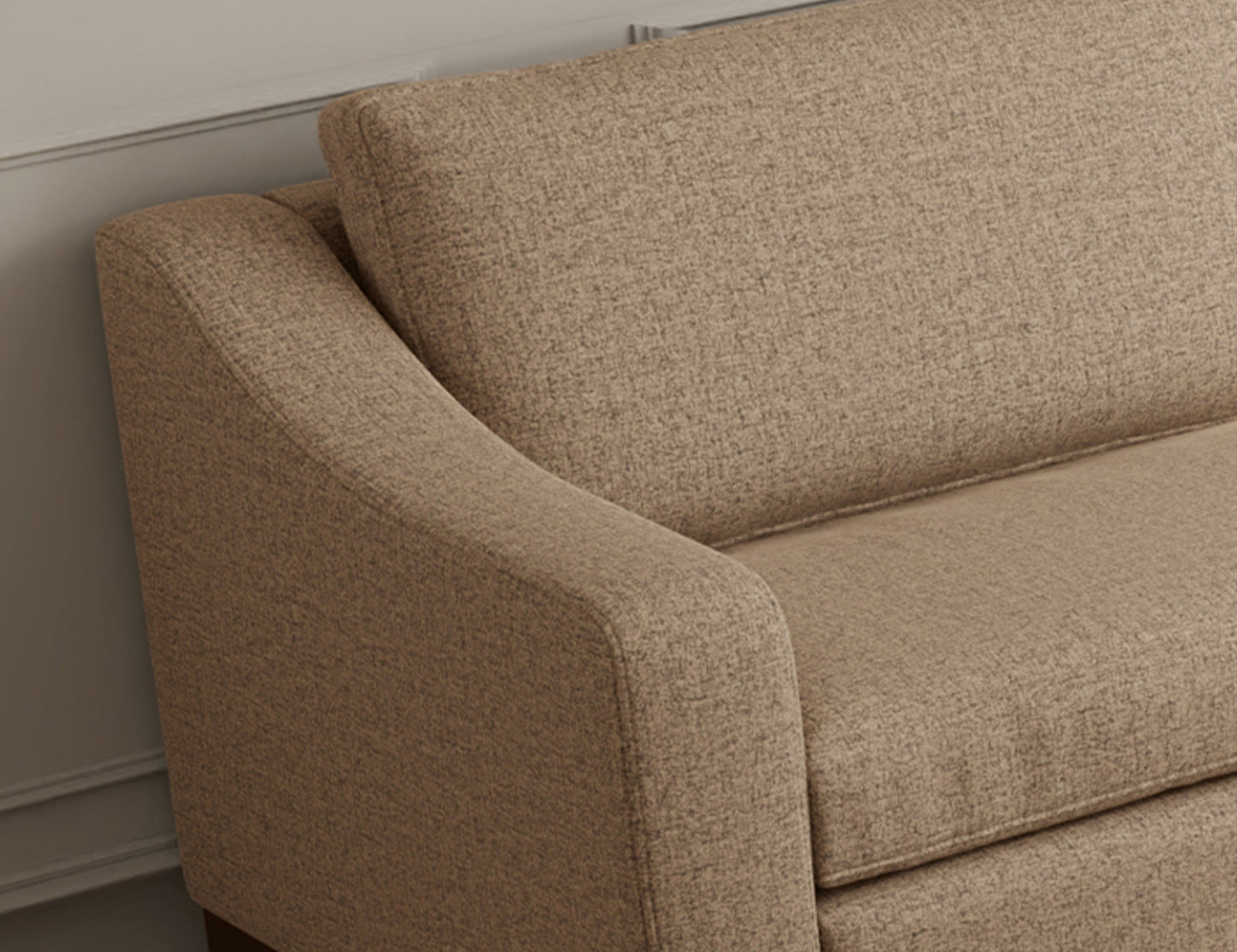 Wooden Frame & Base, Armchair - Capuccino Brown