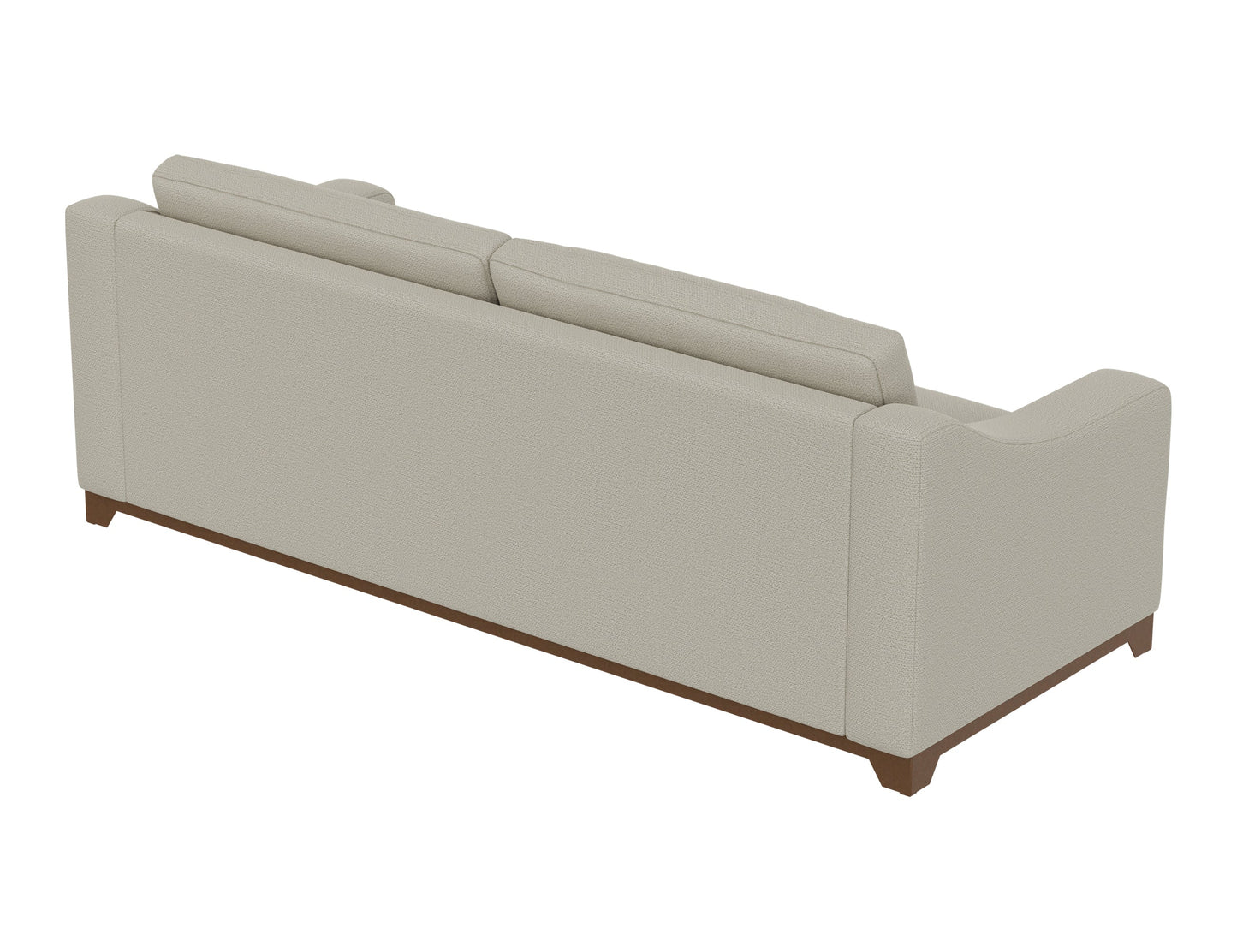 Wooden Frame & Base, Sofa - Almond Gray