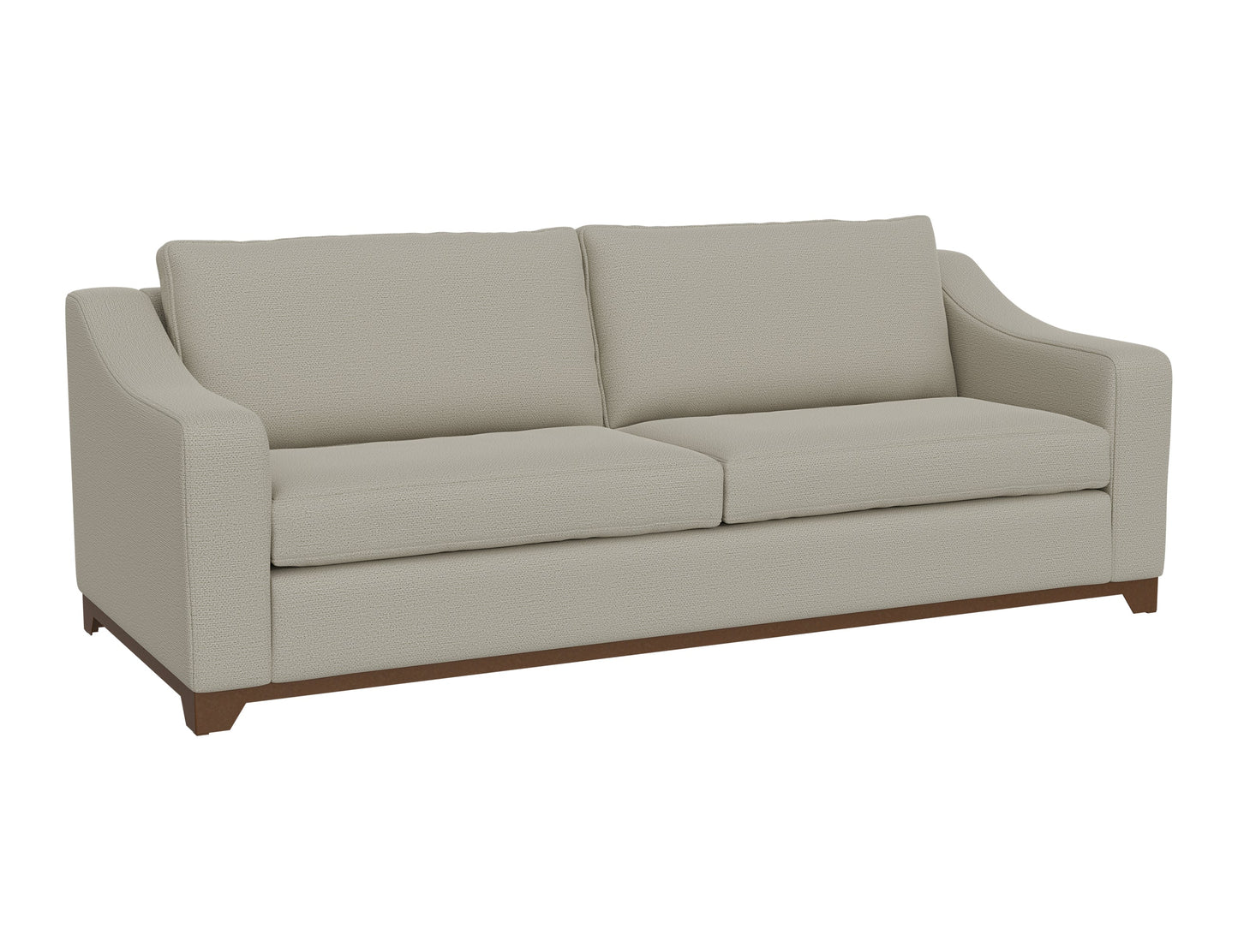 Wooden Frame & Base, Sofa - Almond Gray