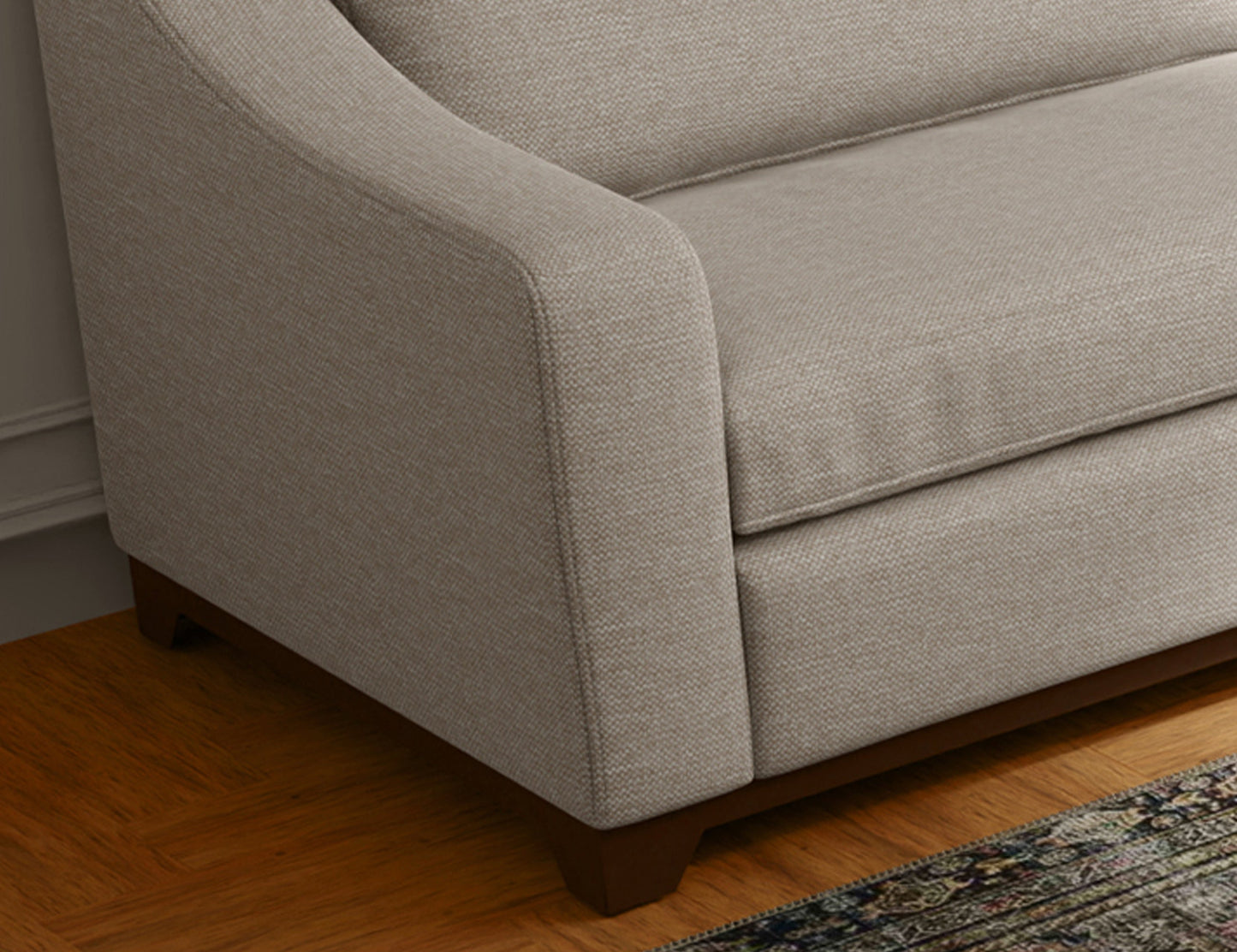 Wooden Frame & Base, Sofa - Agreeable Gray