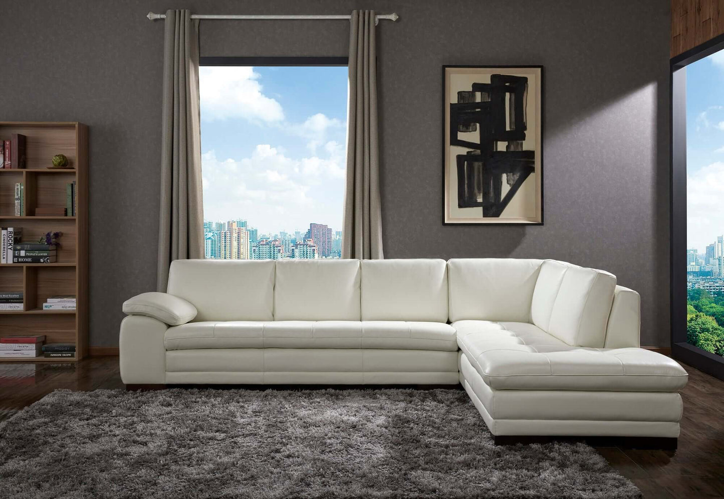 625 Italian Leather Sectional