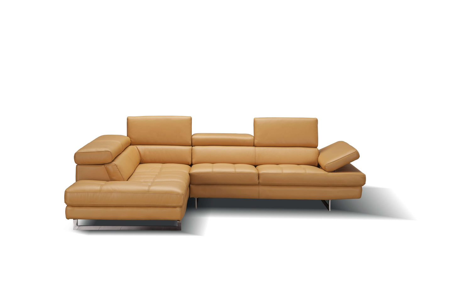 A761 Italian Leather Sectional Slate
