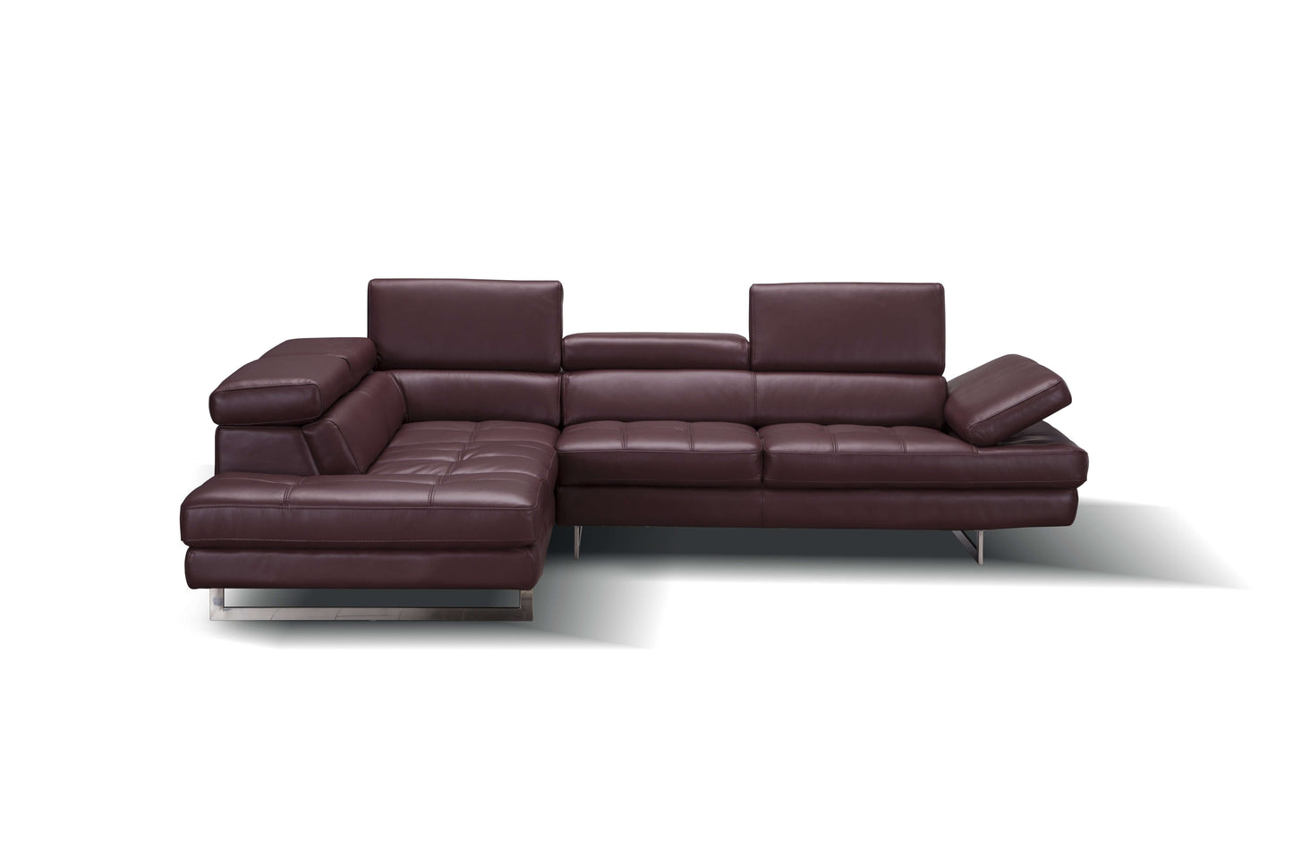 A761 Italian Leather Sectional Slate