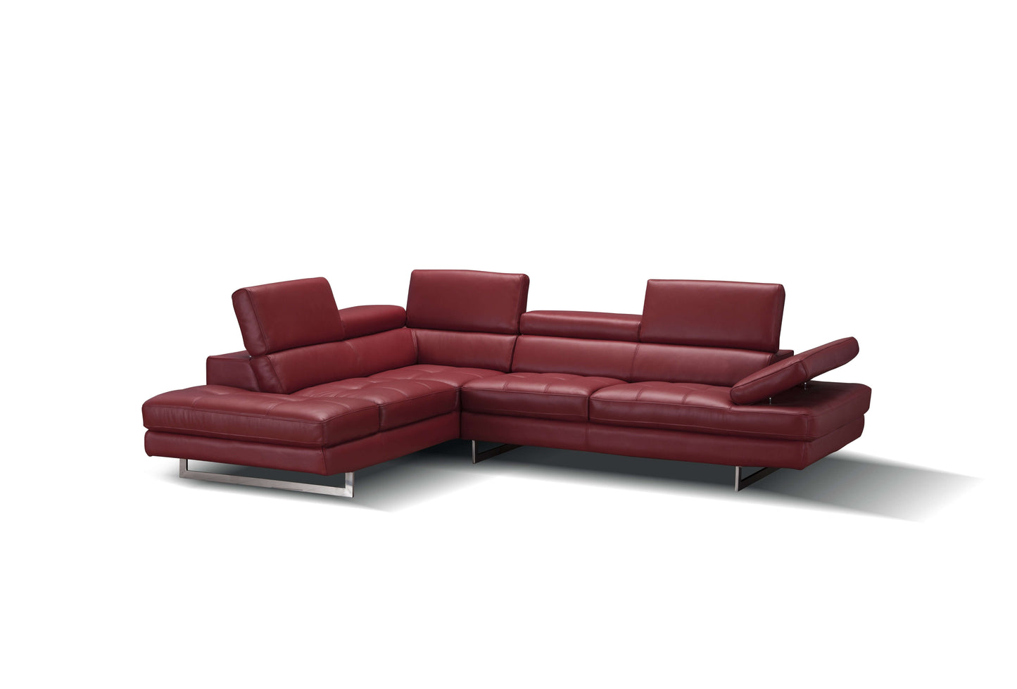 A761 Italian Leather Sectional Slate