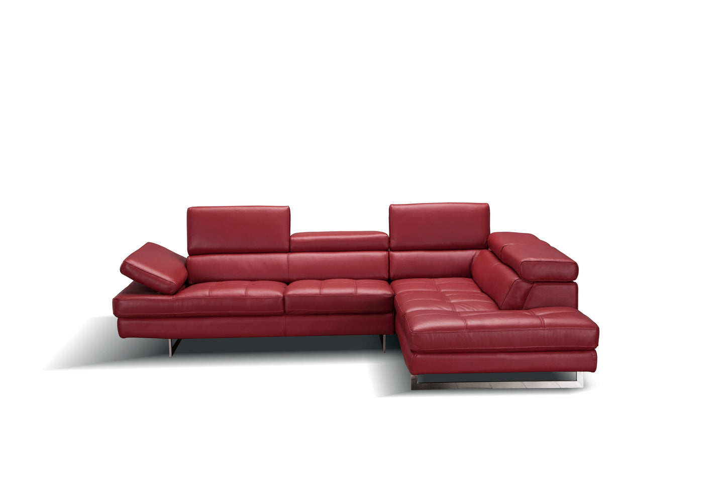 A761 Italian Leather Sectional Slate