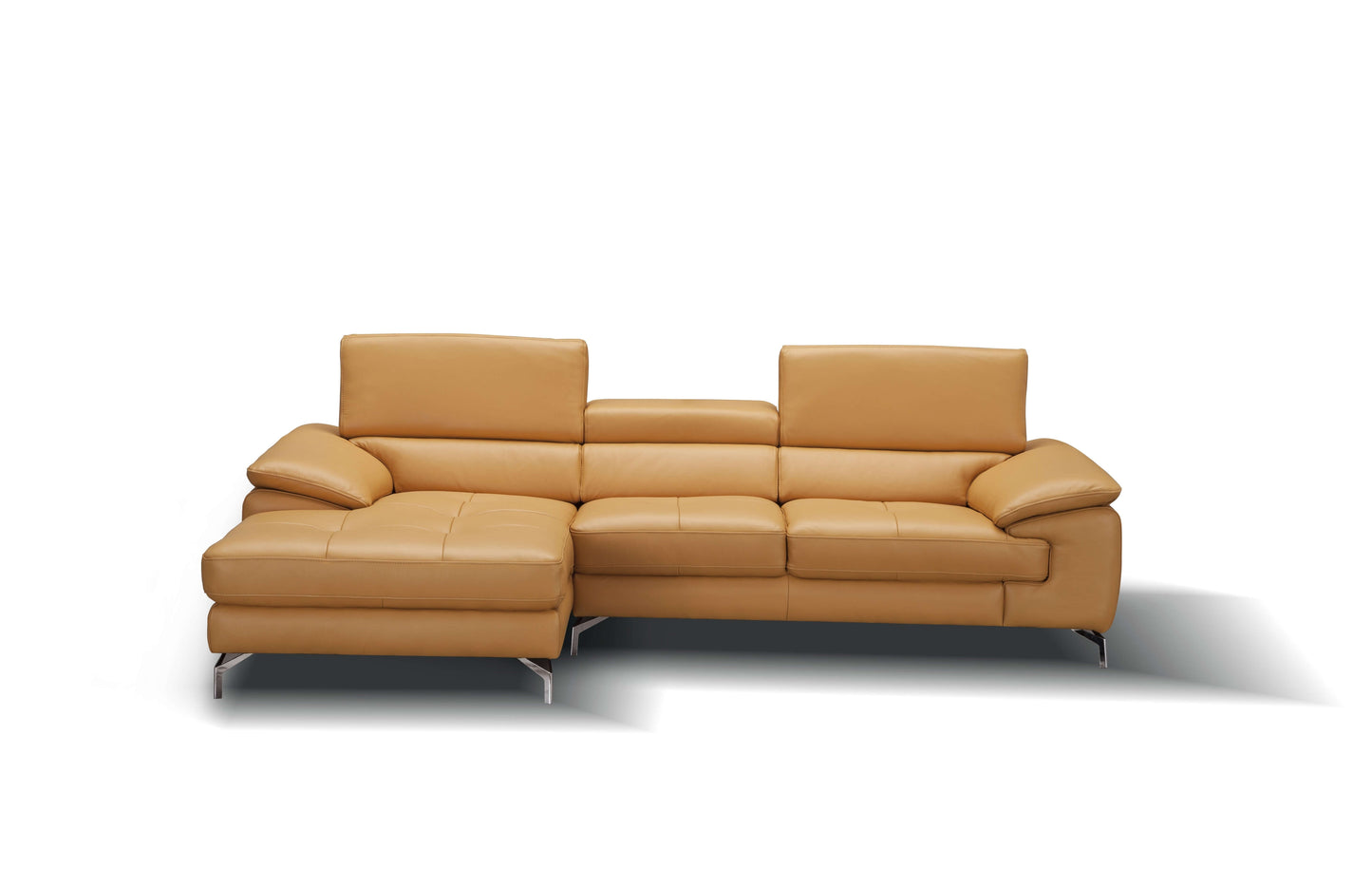 A973B Italian Leather Mini Sectional Chaise