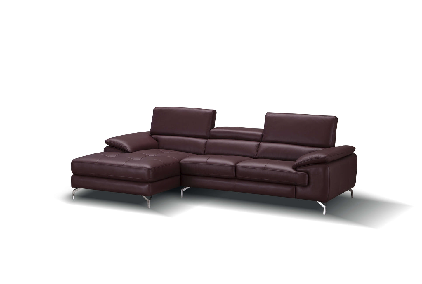 A973B Italian Leather Mini Sectional Chaise