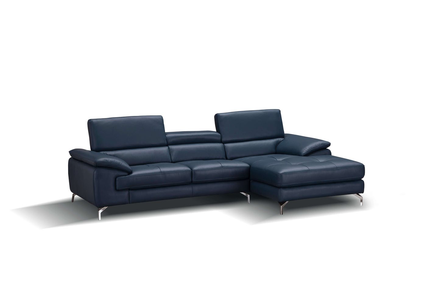 A973B Italian Leather Mini Sectional Chaise
