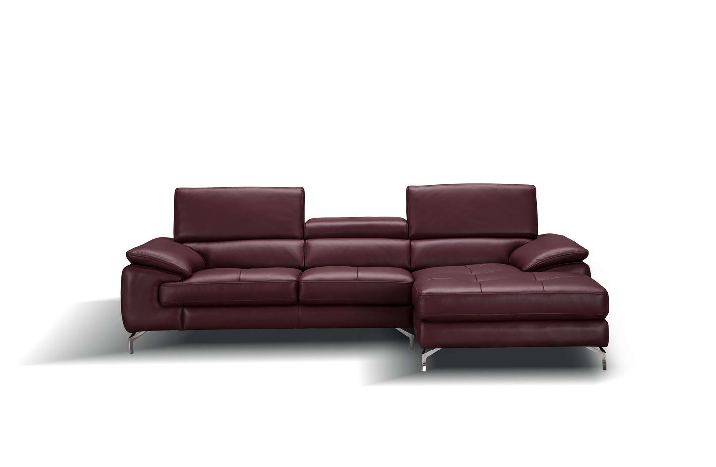 A973B Italian Leather Mini Sectional Chaise