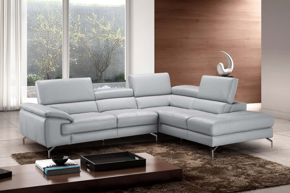 Olivia Premium Leather Sectional Chaise
