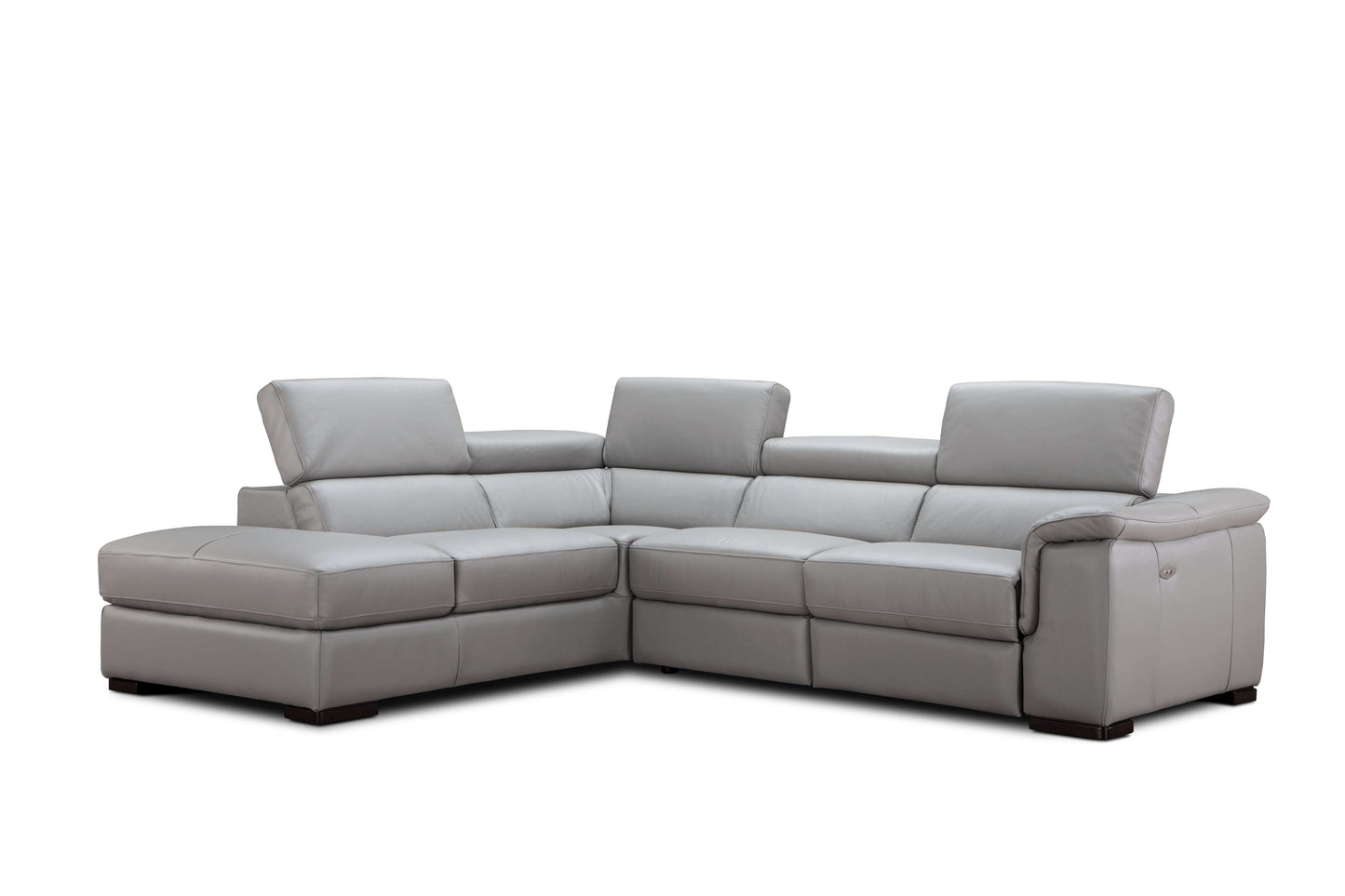 Perla Premium Leather Sectional Chaise
