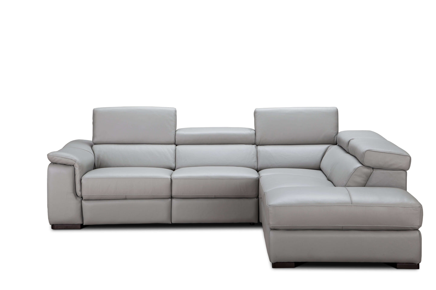Perla Premium Leather Sectional Chaise