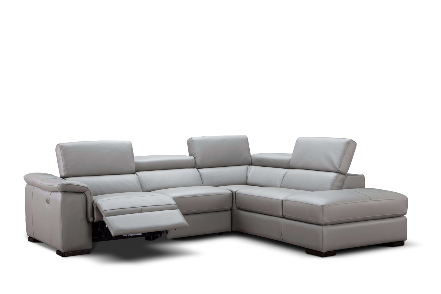 Perla Premium Leather Sectional Chaise