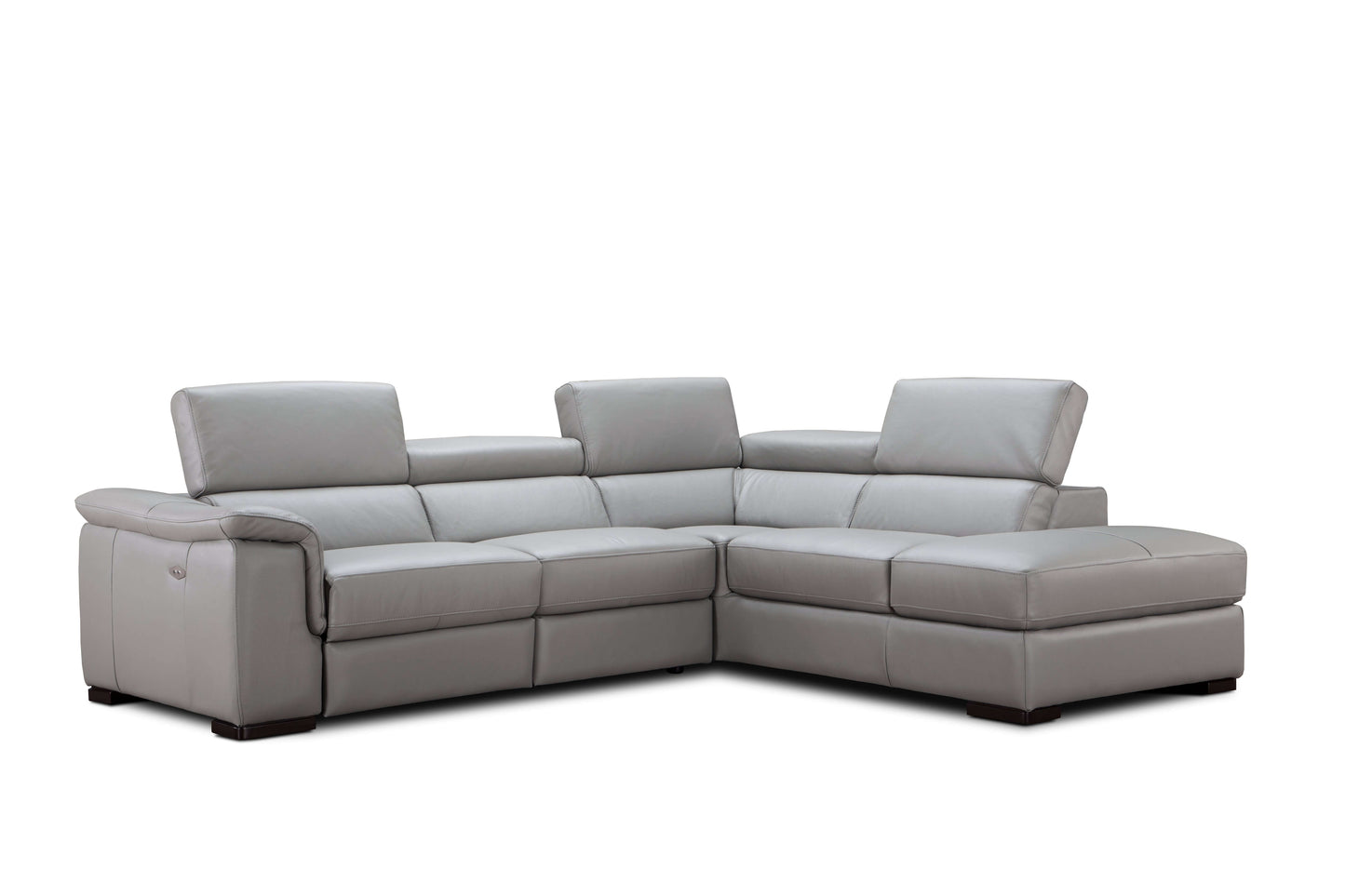 Perla Premium Leather Sectional Chaise