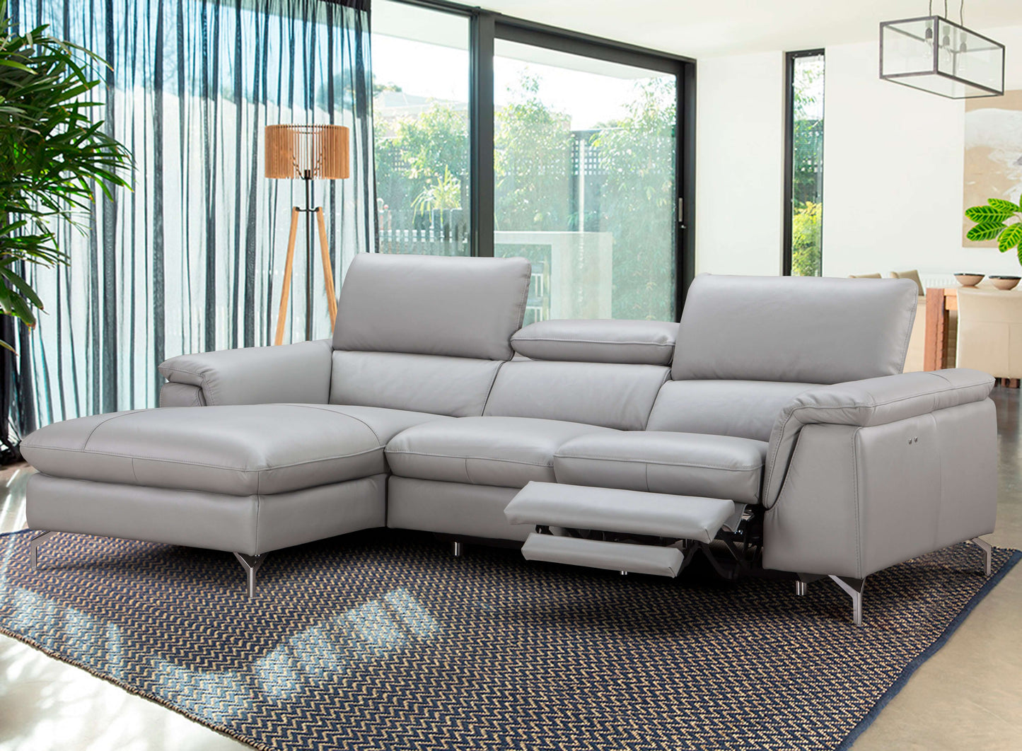 Serena Premium Leather Sectional Chaise