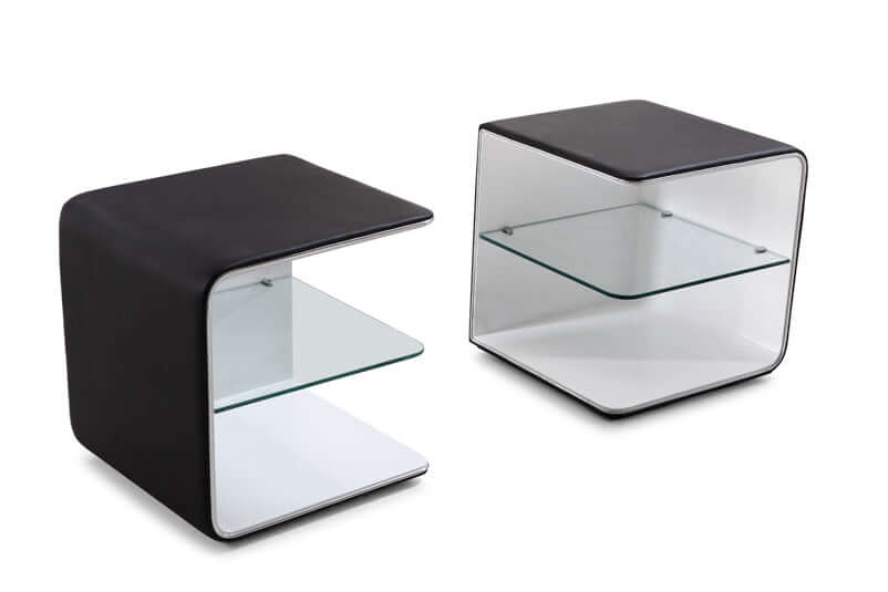 Wave Night Stand in Black & White