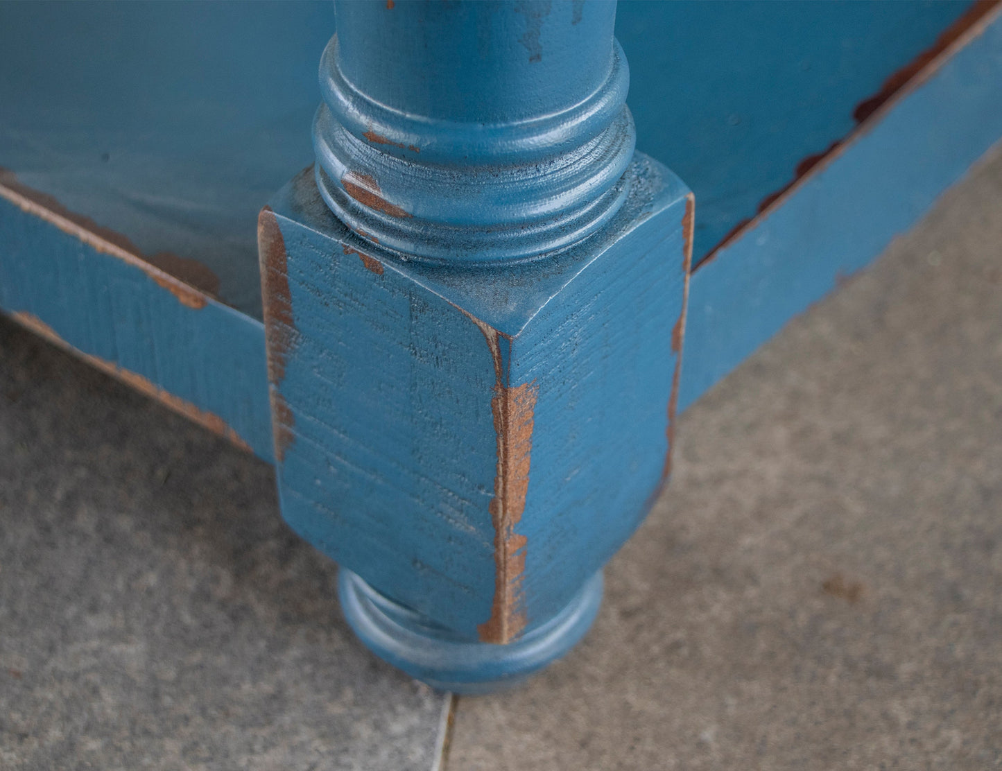 1 Door Chairside Table - Dark Blue