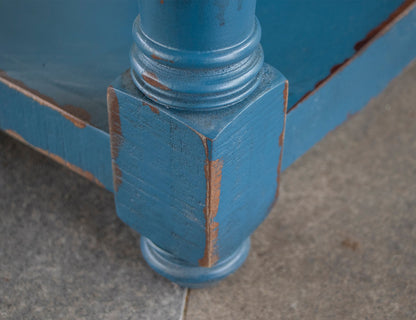 1 Door Chairside Table - Dark Blue
