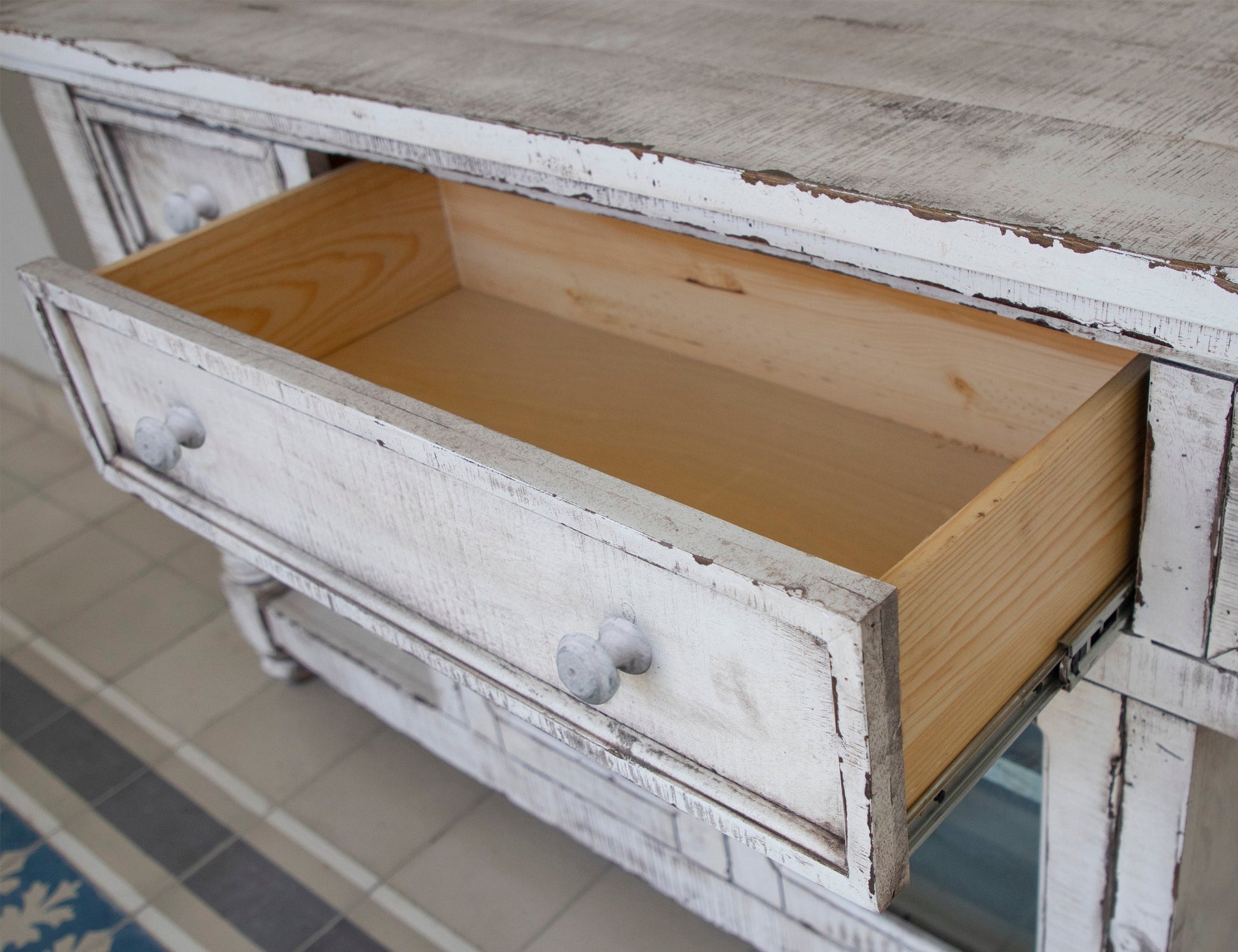 3 Drawer 2 Doors 70" TV Stand - Antique White
