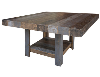 54" Square Dining Table - Two Tone Gray & Brown
