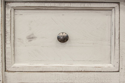 5 Drawer 1 Door Gentleman Chest - Antiqued Ivory & Weathered Gray