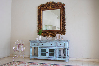 3 Drawer 2 Doors 70" TV Stand - Sky Blue
