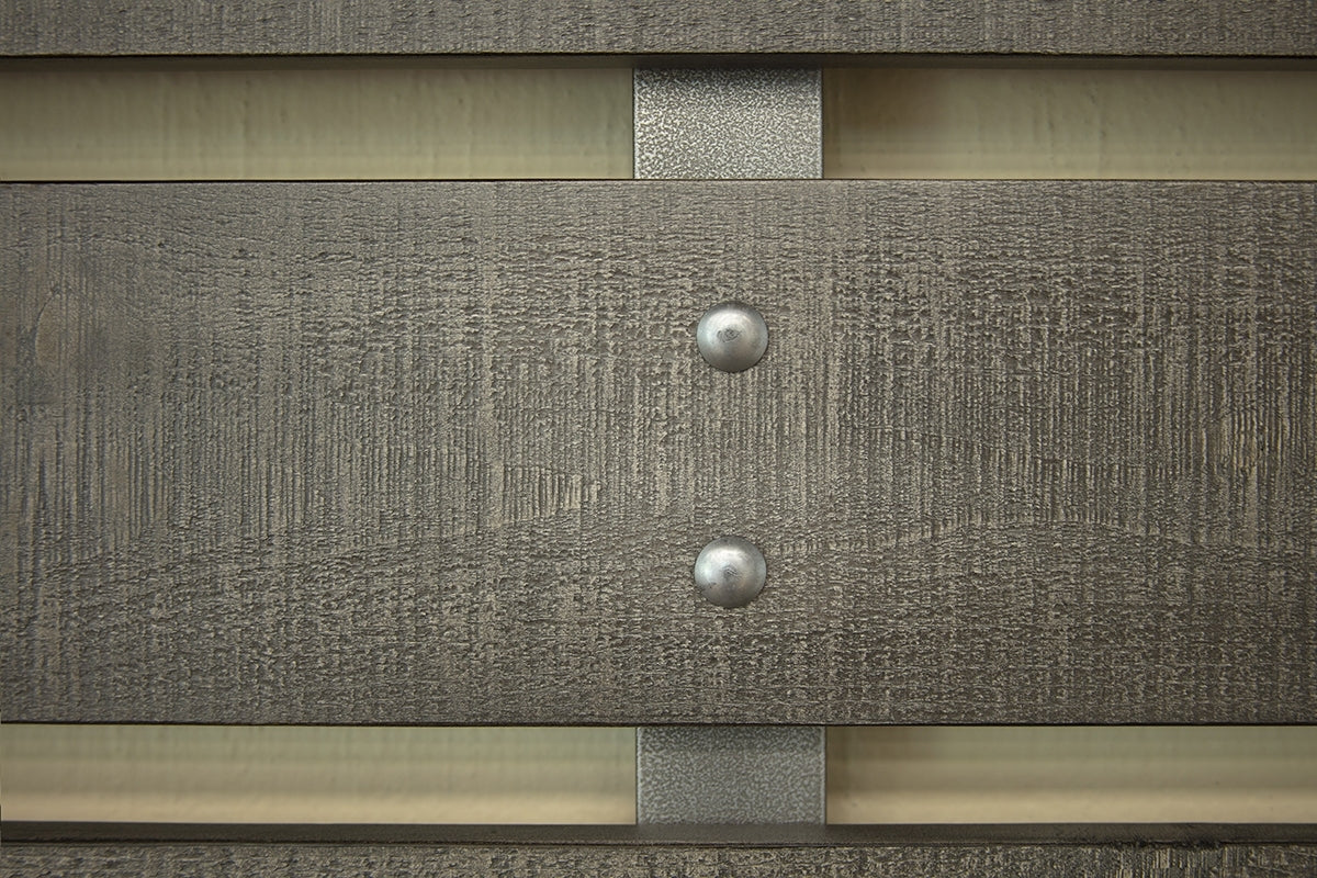 Bridge & Back Slats - Antiqued Ivory & Weathered Gray