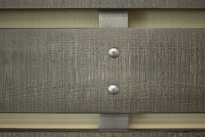 Bridge & Back Slats - Antiqued Ivory & Weathered Gray