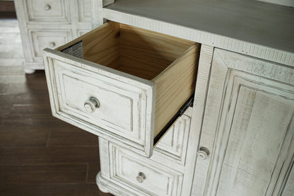 3 Drawer, 1 Door Great Chest for TV - Off-White & Gray