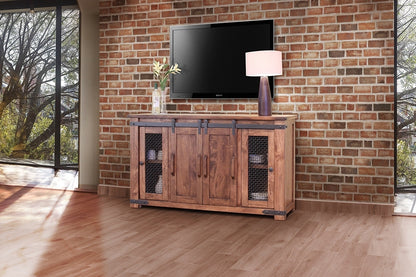 4 Doors 60" TV Stand - Cinnamon Brown