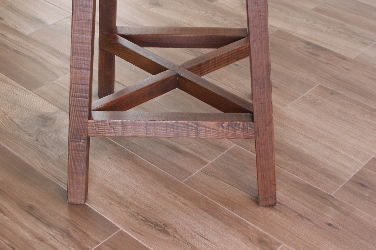 24" Wooden Stool - Dep Brown