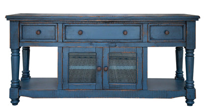 3 Drawer 2 Doors 70" TV Stand - Dark Blue