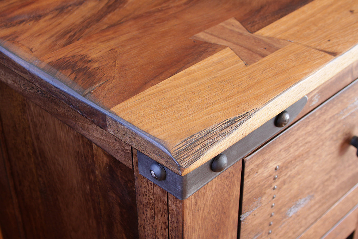 1 Drawer Chairside Table - Cinnamon Brown