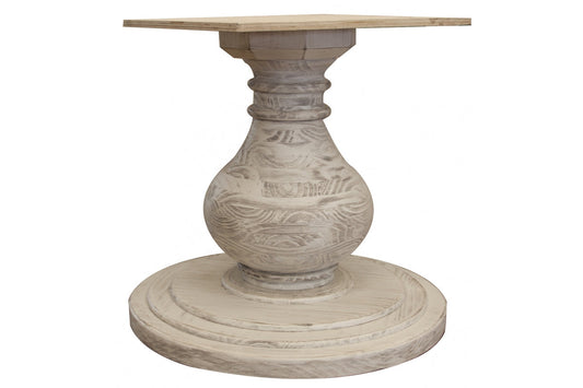 Turned Wooden Base - Ivory