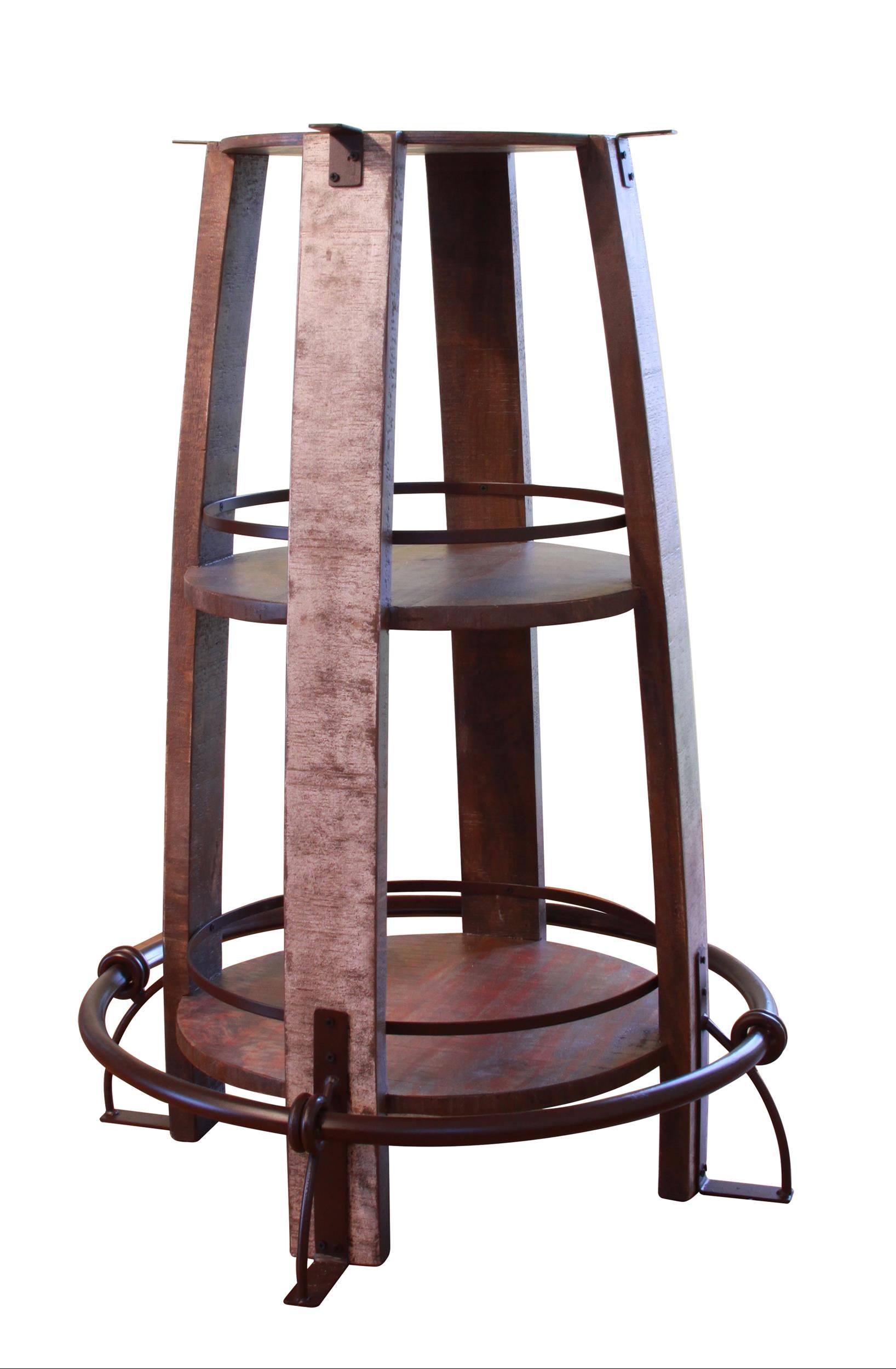 Footrest & Shelves Bistro Table Base - Multicolor