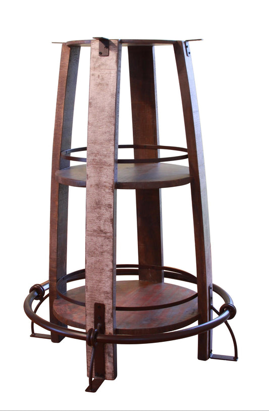 Footrest & Shelves Bistro Table Base - Multicolor