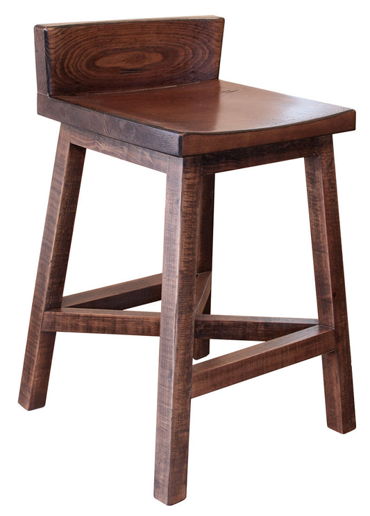24" Wooden Stool - Dep Brown