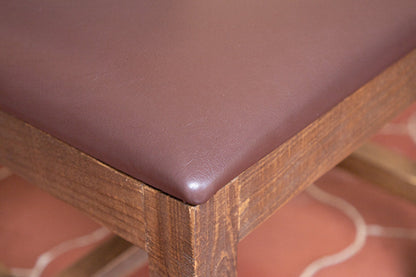 Faux Leather Seat 30" Barstool - Multicolor